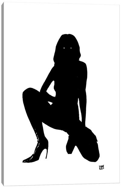 Woman In Black Canvas Art Print - Giuseppe Cristiano