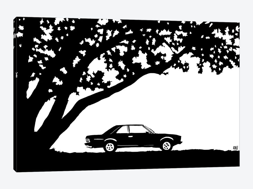 Car Under The Tree by Giuseppe Cristiano 1-piece Canvas Wall Art