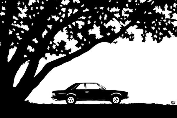 By Land: Car Under The Tree by Giuseppe Cristiano