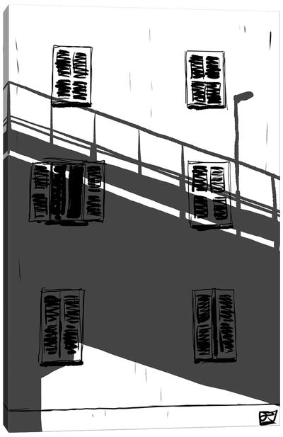 Shadow On Building Canvas Art Print - Giuseppe Cristiano