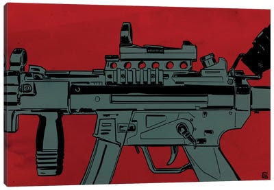 Gun Machine Canvas Art Print - Military Art