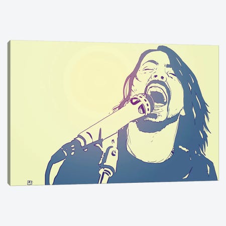 Dave Grohl Canvas Print #JCR31} by Giuseppe Cristiano Canvas Print