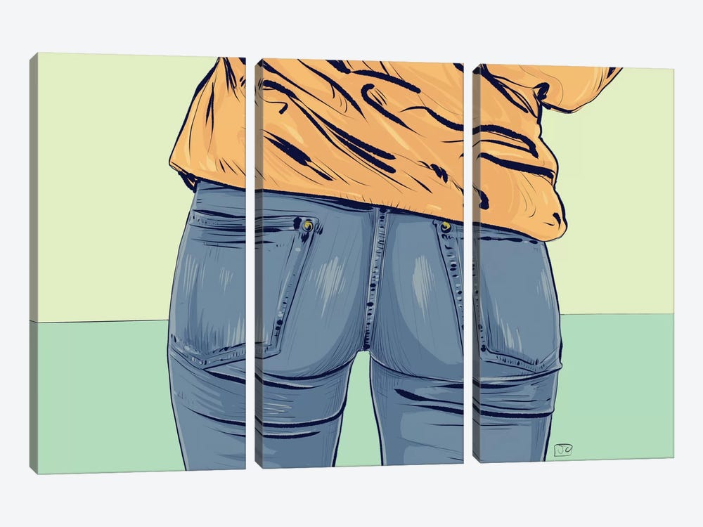 Jeans by Giuseppe Cristiano 3-piece Canvas Print
