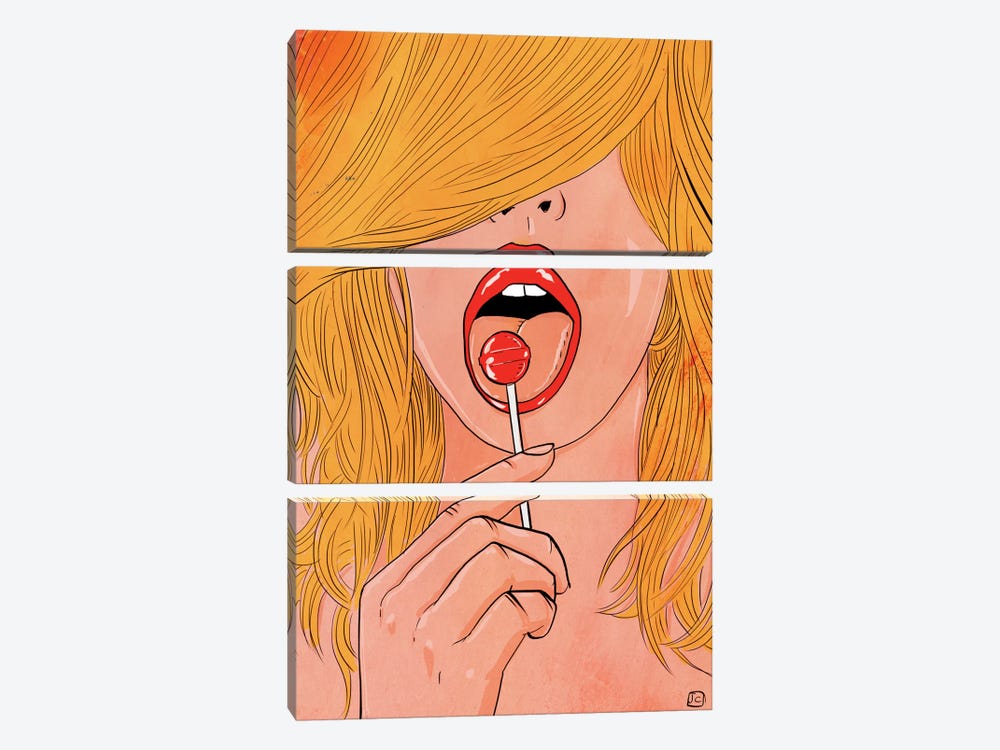 Lollipop by Giuseppe Cristiano 3-piece Canvas Wall Art