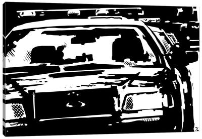 Police Canvas Art Print - Automobile Art