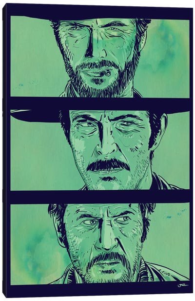 The Good, the Bad and the Ugly Canvas Art Print - Cowboy & Cowgirl Art