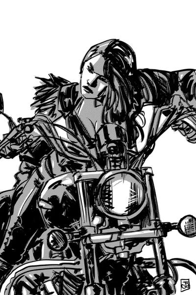 Motorcycles: Biker Girl by Giuseppe Cristiano