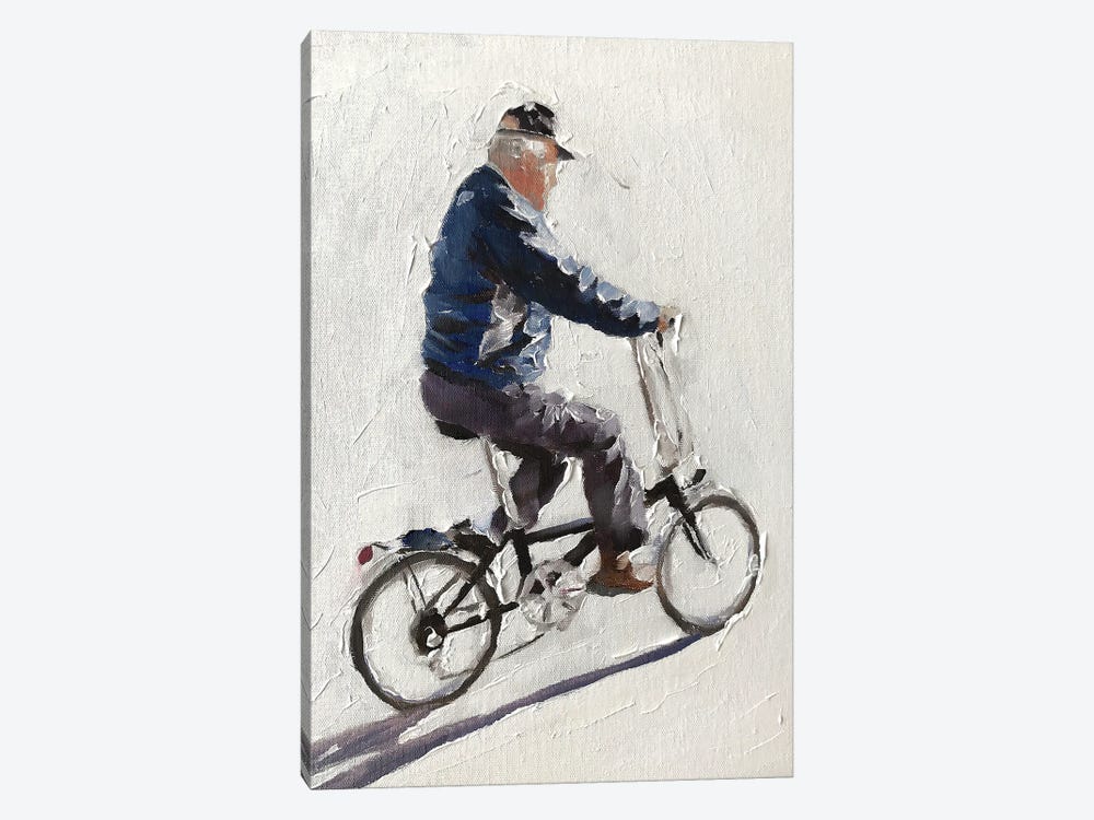 Old Man Cycling by James Coates 1-piece Canvas Artwork