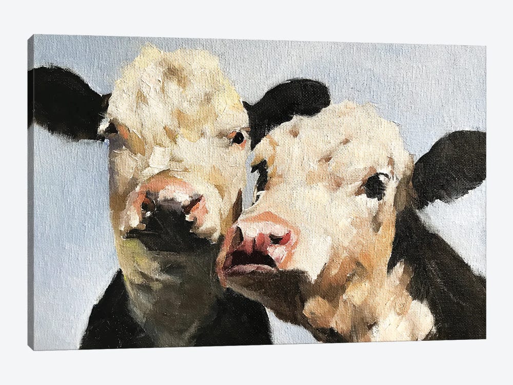 Pair Of Cows by James Coates 1-piece Canvas Art