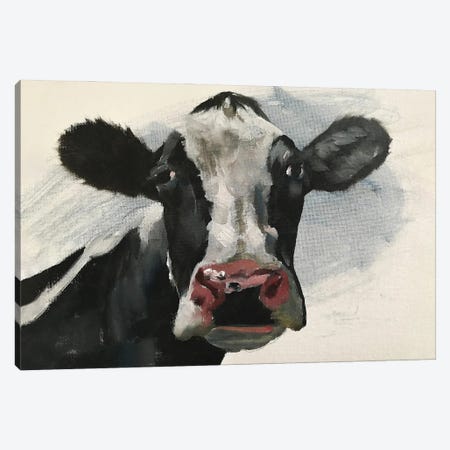 Pink Nose Cow Canvas Print #JCT103} by James Coates Canvas Wall Art