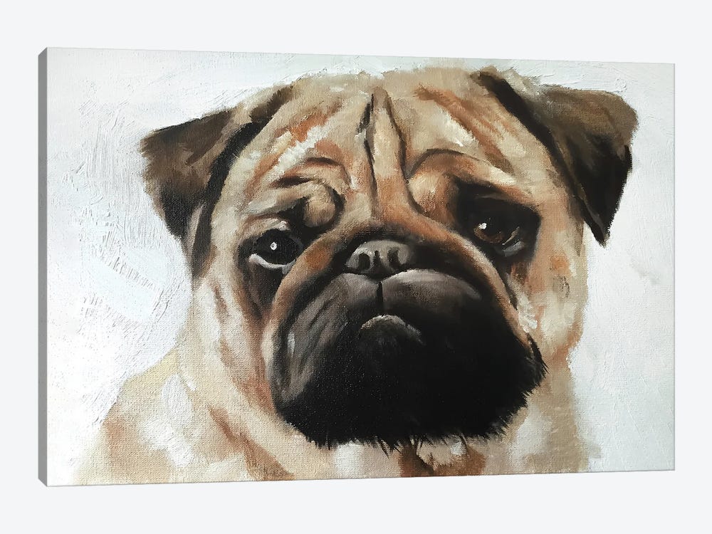 Pug Dog by James Coates 1-piece Canvas Wall Art