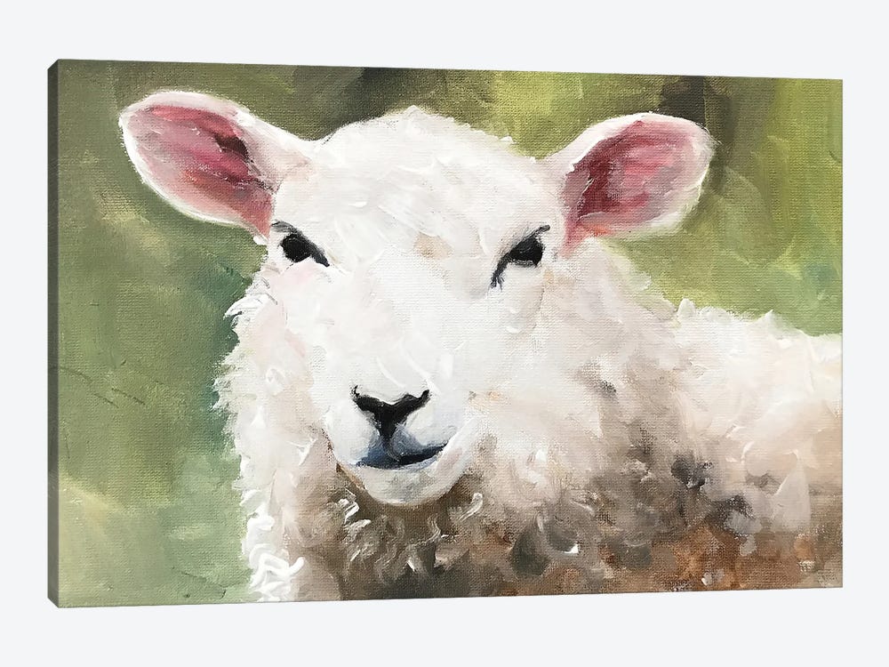 Sheep Portrait by James Coates 1-piece Canvas Wall Art