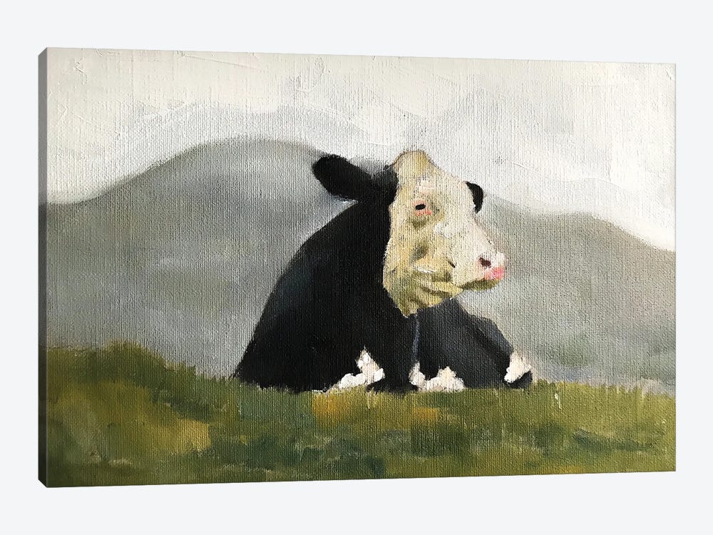 Sitting Cow by James Coates 1-piece Canvas Art