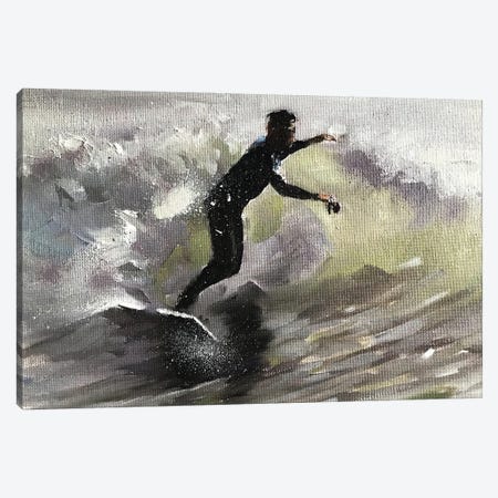 Surfing Canvas Print #JCT124} by James Coates Art Print