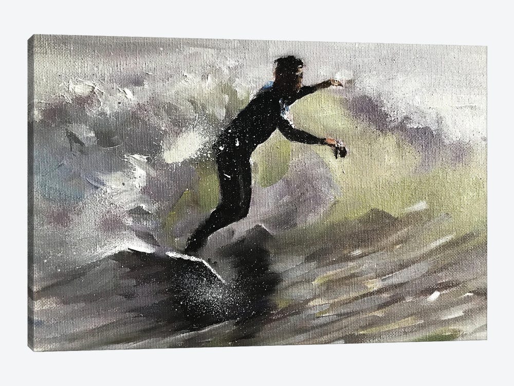 Surfing by James Coates 1-piece Canvas Artwork
