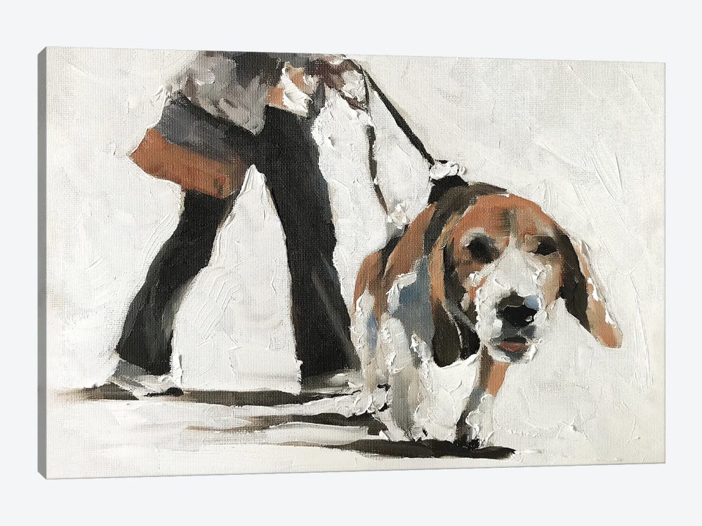 Taking My Human For A Walk by James Coates 1-piece Canvas Print