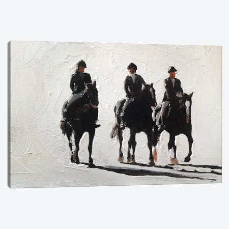 Three Horse Riders Canvas Print #JCT129} by James Coates Canvas Art