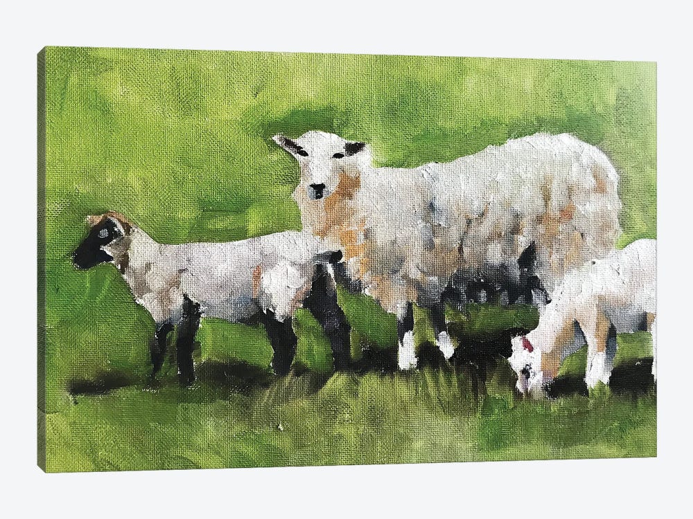 Three Little Sheep by James Coates 1-piece Canvas Art Print
