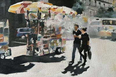 Walk In The City by James Coates canvas print