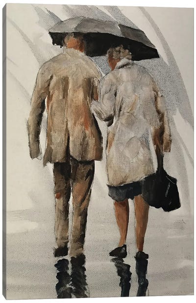 Weathering The Storm Together Canvas Art Print