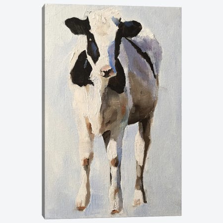 Portrait Of A Cow Canvas Print #JCT136} by James Coates Canvas Artwork