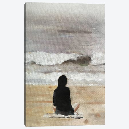 Beach Meditation Canvas Print #JCT15} by James Coates Canvas Art