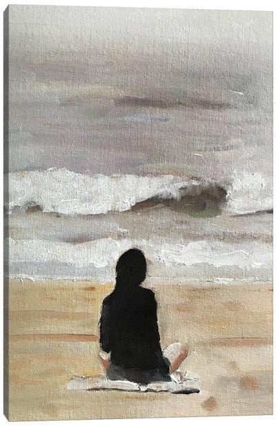 Beach Meditation Canvas Art Print - Moments of Clarity