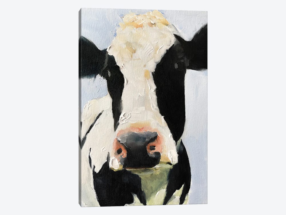 Black And White Cow by James Coates 1-piece Canvas Art