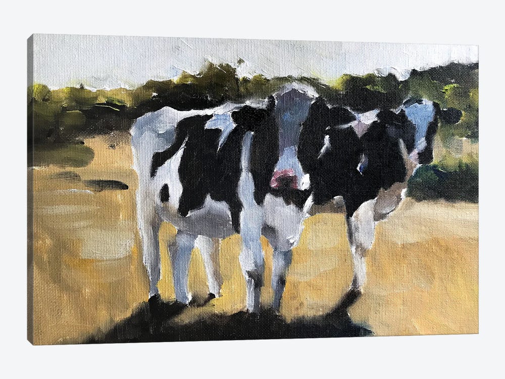 Two Cows In A Field by James Coates 1-piece Canvas Wall Art
