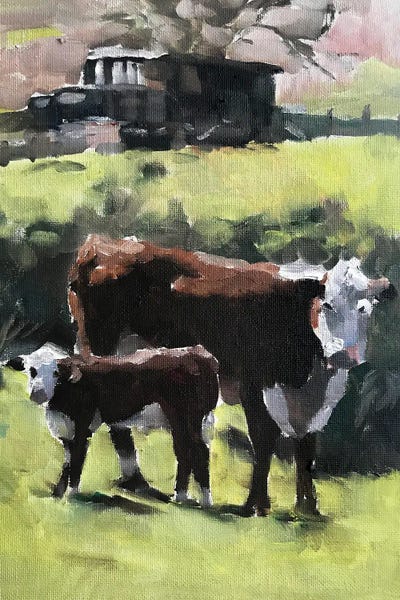 Cow And Calf by James Coates framed wall art