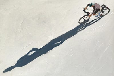 Cyclist Shadow by James Coates canvas print