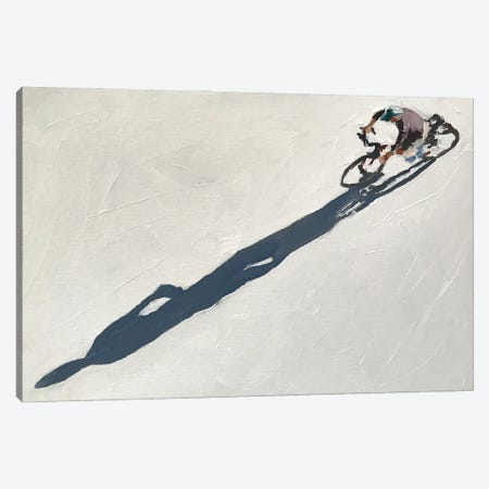 Cyclist Shadow Canvas Print #JCT50} by James Coates Canvas Art Print