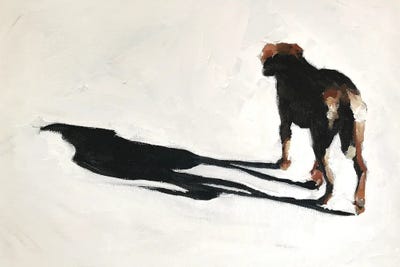 Dog And Shadow by James Coates canvas print