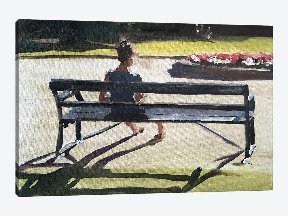 Girl On A Bench by James Coates 1-piece Canvas Print