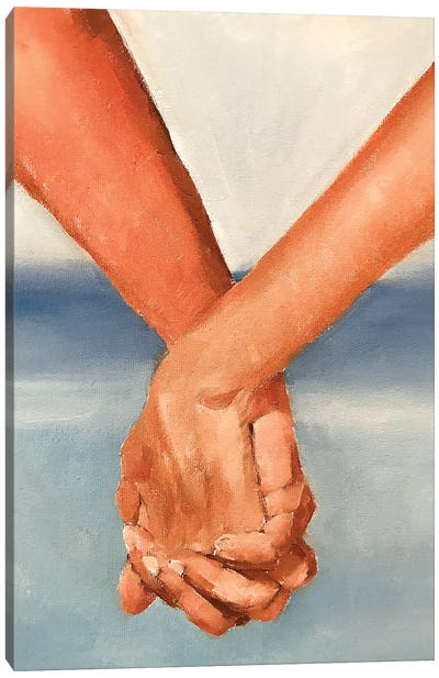 Holding Hands Canvas Art Print - James Coates