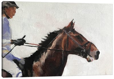 Horse Rider Canvas Art Print - Horseback Art