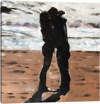 Love On The Beach Canvas Art Print - James Coates