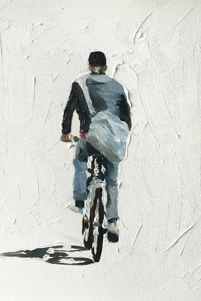 Moments Of Clarity: Man Cycling Away by James Coates