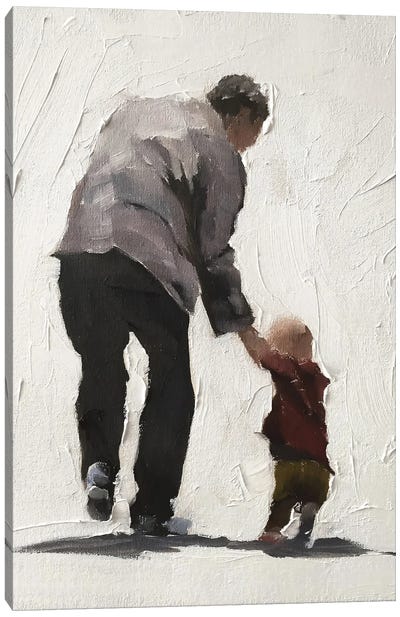 Me And My Grandad Canvas Art Print - Art for Dad