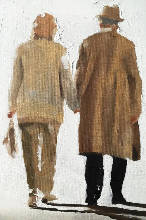 Old Couple Holding Hands