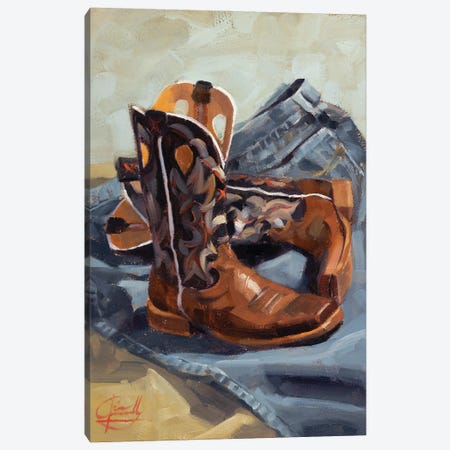 New Boots Canvas Print #JCY45} by Jim Connelly Canvas Art