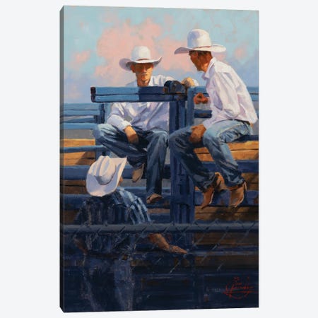 Shootin' The Breeze Canvas Print #JCY59} by Jim Connelly Canvas Wall Art