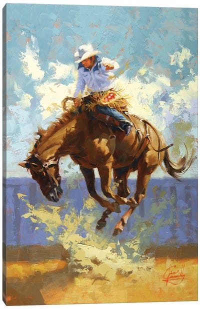 Into The Blue Canvas Art Print - Rodeo Art