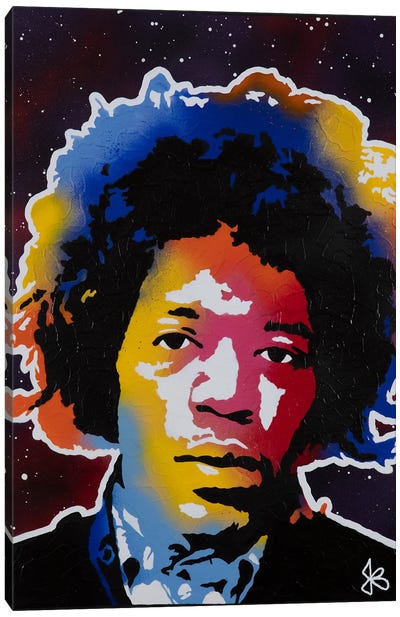 Kiss The Sky Canvas Art Print - Jimi Hendrix