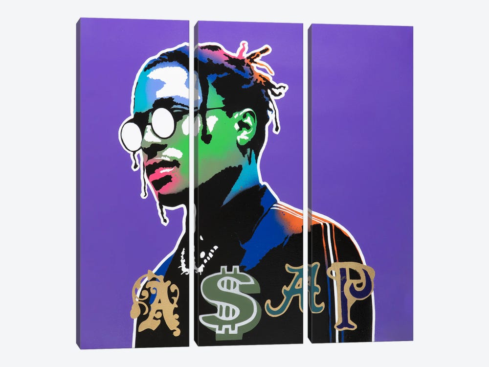 Purple Swag by Jared Bowman 3-piece Canvas Art