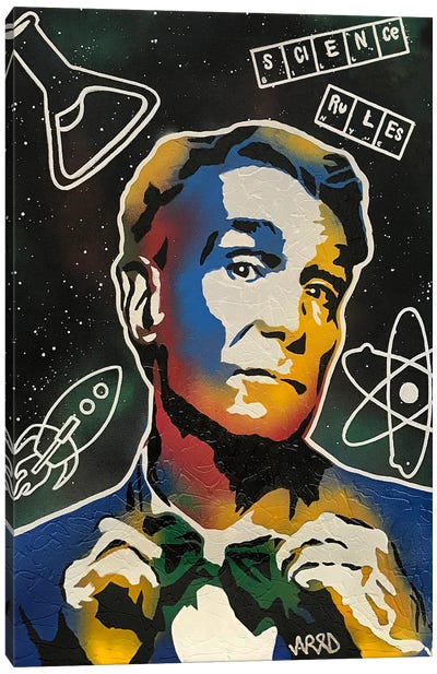 Bill Nye Canvas Art Print - Inventor & Scientist Art