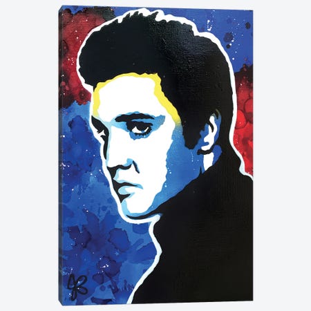 Elvis Presley Canvas Print #JDB48} by Jared Bowman Art Print