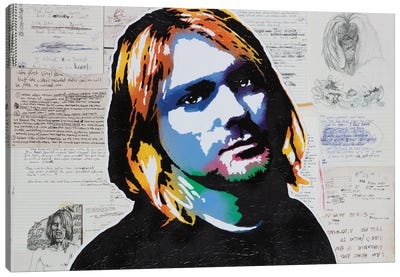 Blood, Sweat, And Tears Canvas Art Print - Kurt Cobain