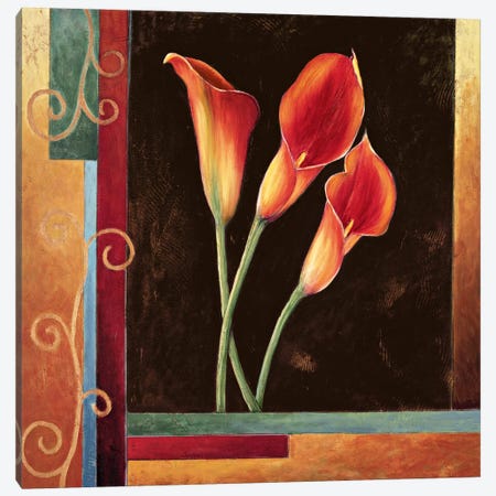 Orange Callas Canvas Print #JDE12} by Jill Deveraux Art Print