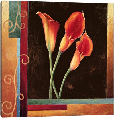 Orange Callas Canvas Art Print